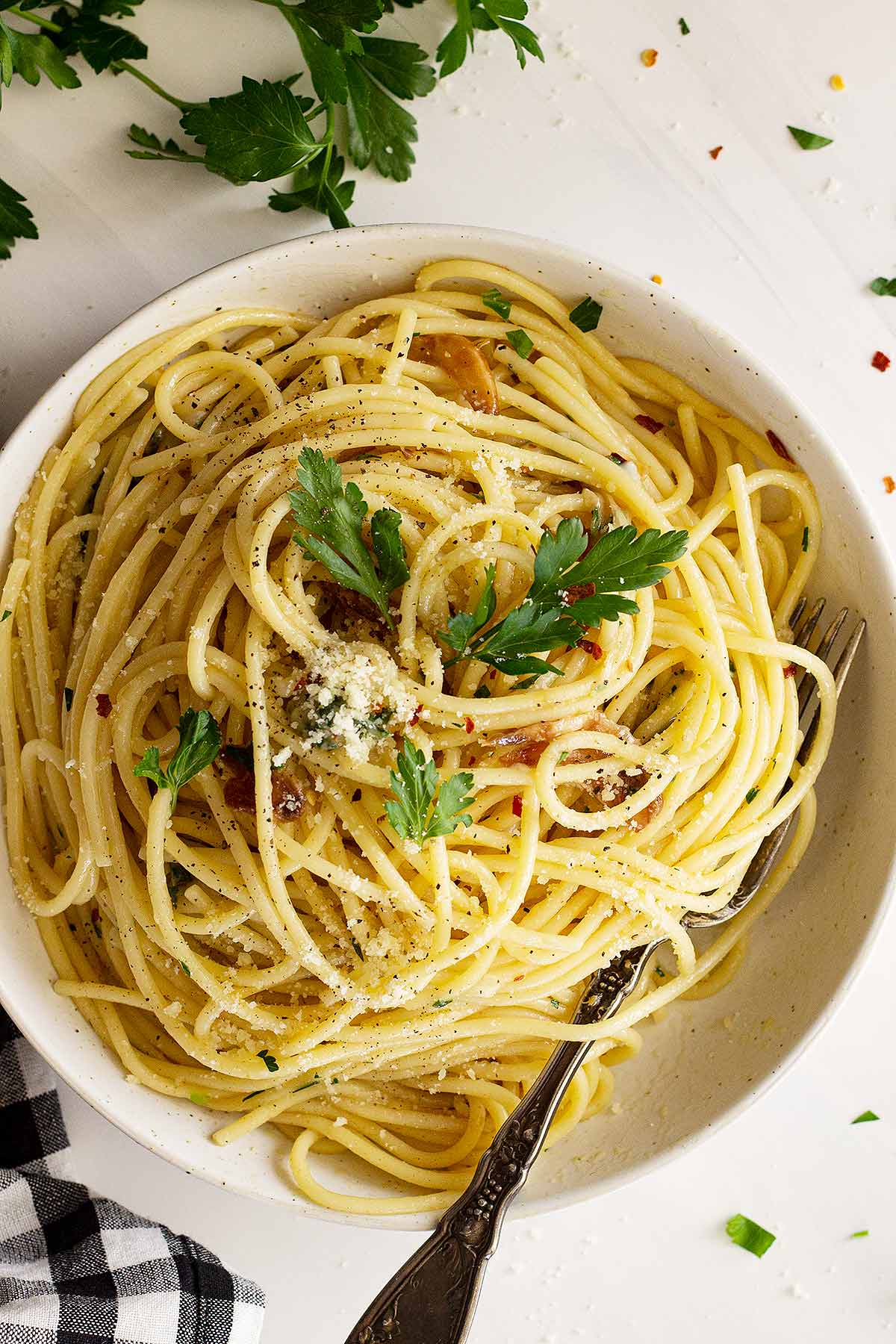 Spaghetti Knoblauch und Öl