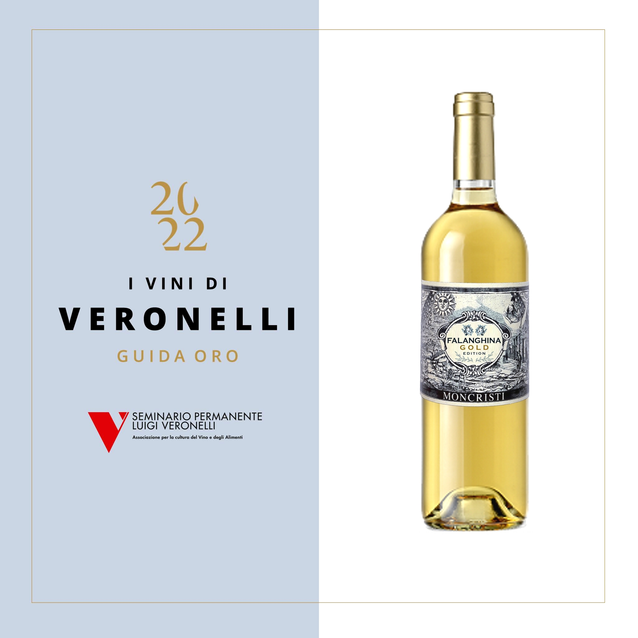 Falanghina Gold Moncristi Erwähnung des Veronelli Gold Guide