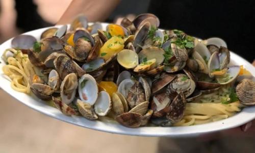 Spaghetti with seafood